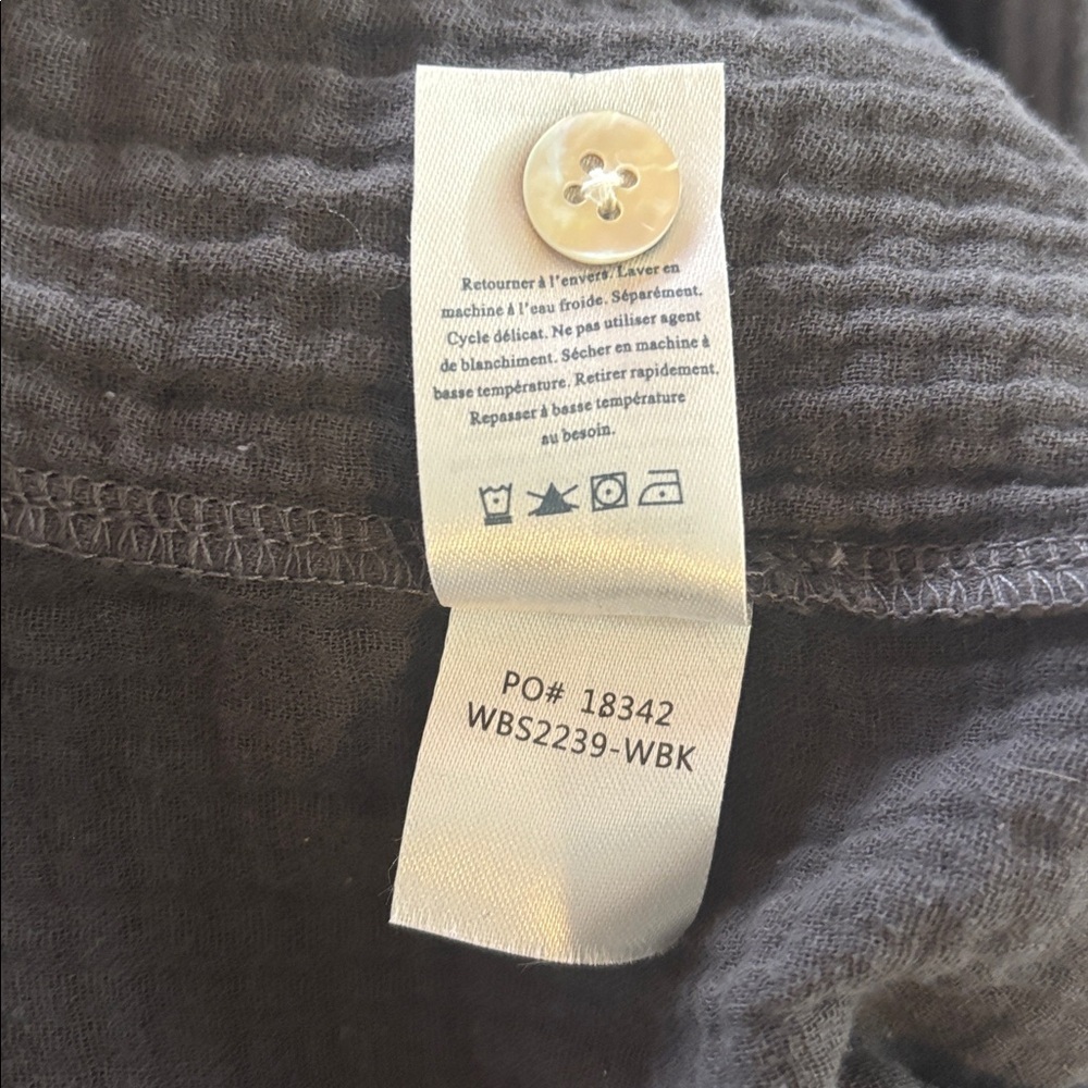 Faherty NWT Dream Organic Cotton Gauze Jumpsuit in Washed Black Extra Small - Picture 9 of 11